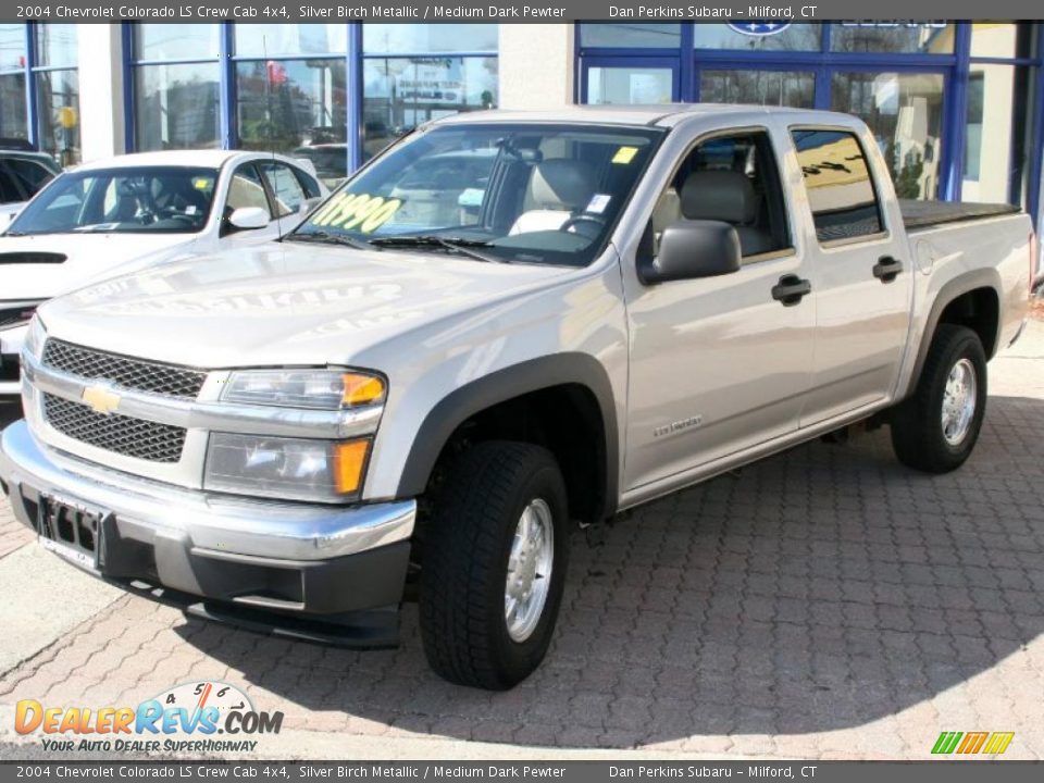 2004 Chevrolet Colorado LS Crew Cab 4x4 Silver Birch Metallic / Medium Dark Pewter Photo #1