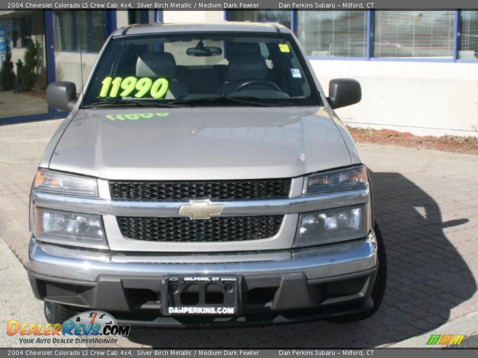 2004 Chevrolet Colorado LS Crew Cab 4x4 Silver Birch Metallic / Medium Dark Pewter Photo #2
