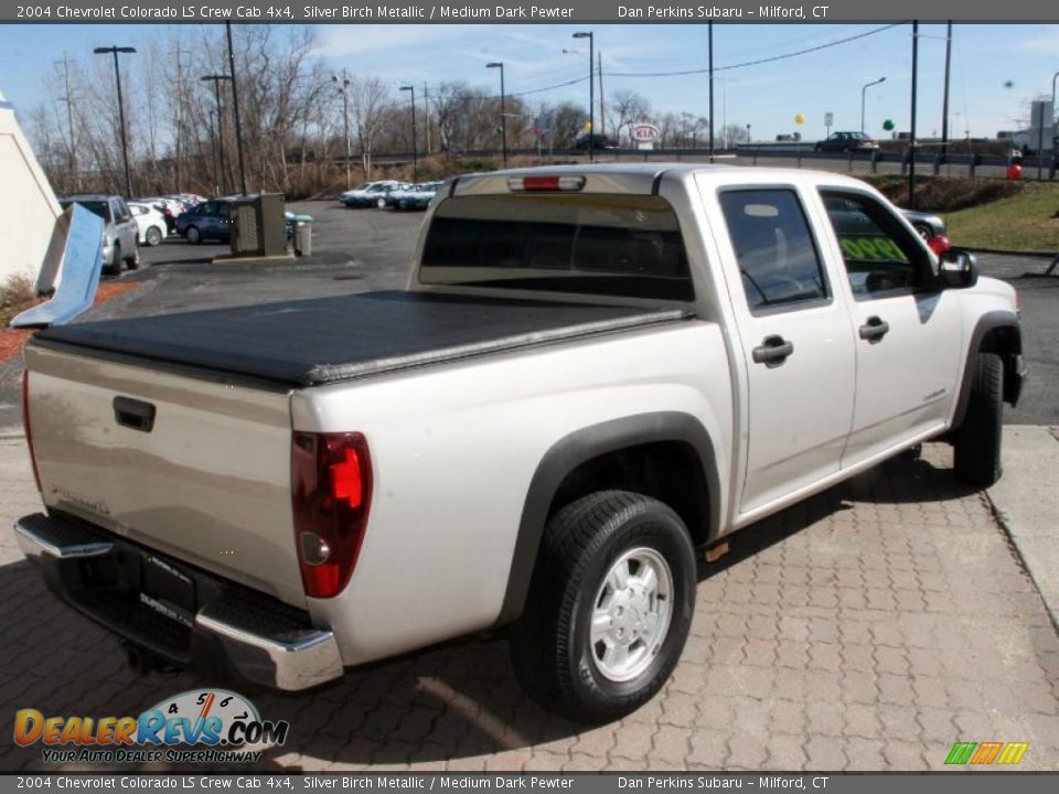 2004 Chevrolet Colorado LS Crew Cab 4x4 Silver Birch Metallic / Medium Dark Pewter Photo #5