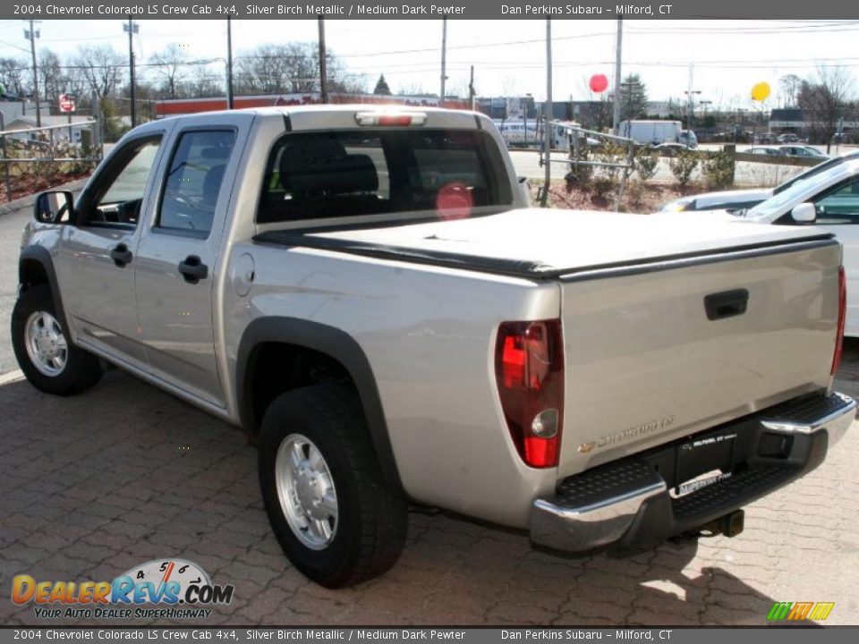 2004 Chevrolet Colorado LS Crew Cab 4x4 Silver Birch Metallic / Medium Dark Pewter Photo #7