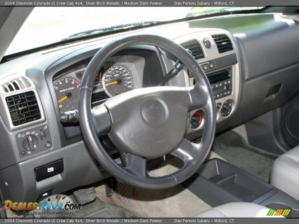 2004 Chevrolet Colorado LS Crew Cab 4x4 Silver Birch Metallic / Medium Dark Pewter Photo #10