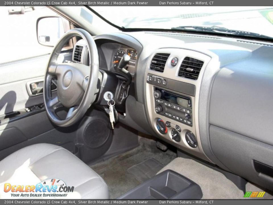 2004 Chevrolet Colorado LS Crew Cab 4x4 Silver Birch Metallic / Medium Dark Pewter Photo #16