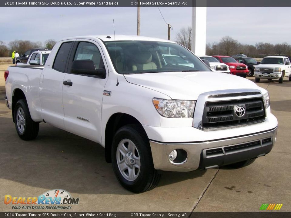 2010 Toyota Tundra SR5 Double Cab Super White / Sand Beige Photo #2