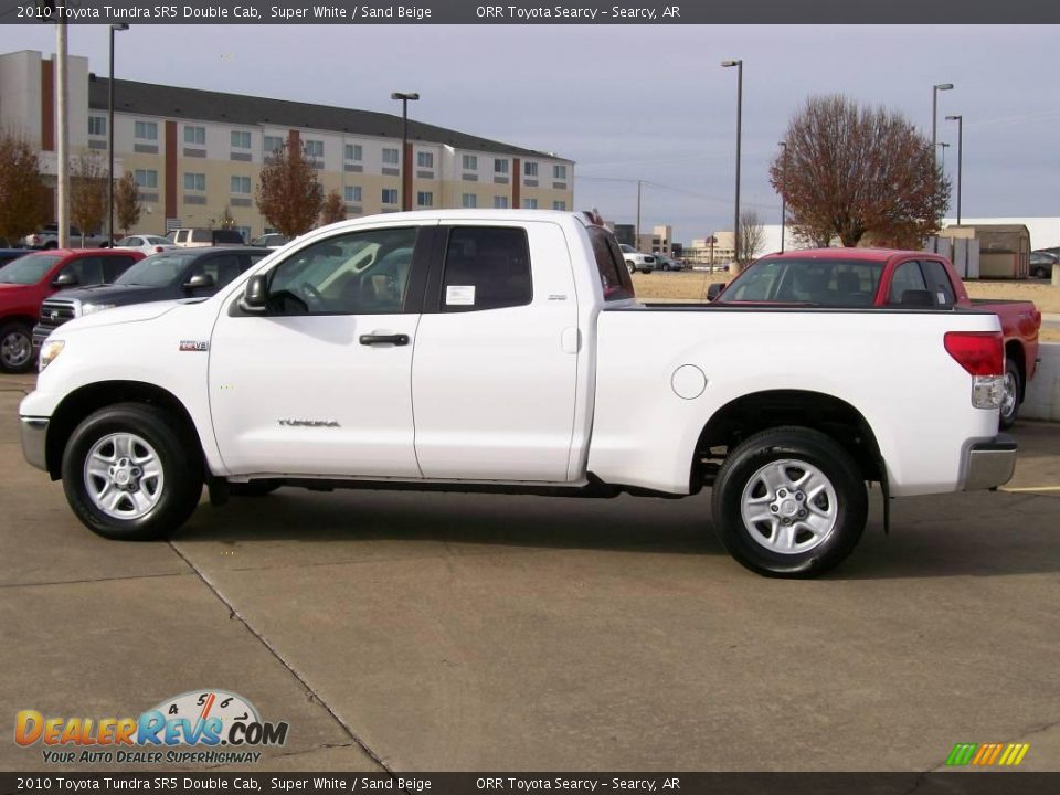2010 Toyota Tundra SR5 Double Cab Super White / Sand Beige Photo #3