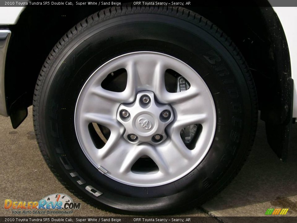 2010 Toyota Tundra SR5 Double Cab Super White / Sand Beige Photo #5