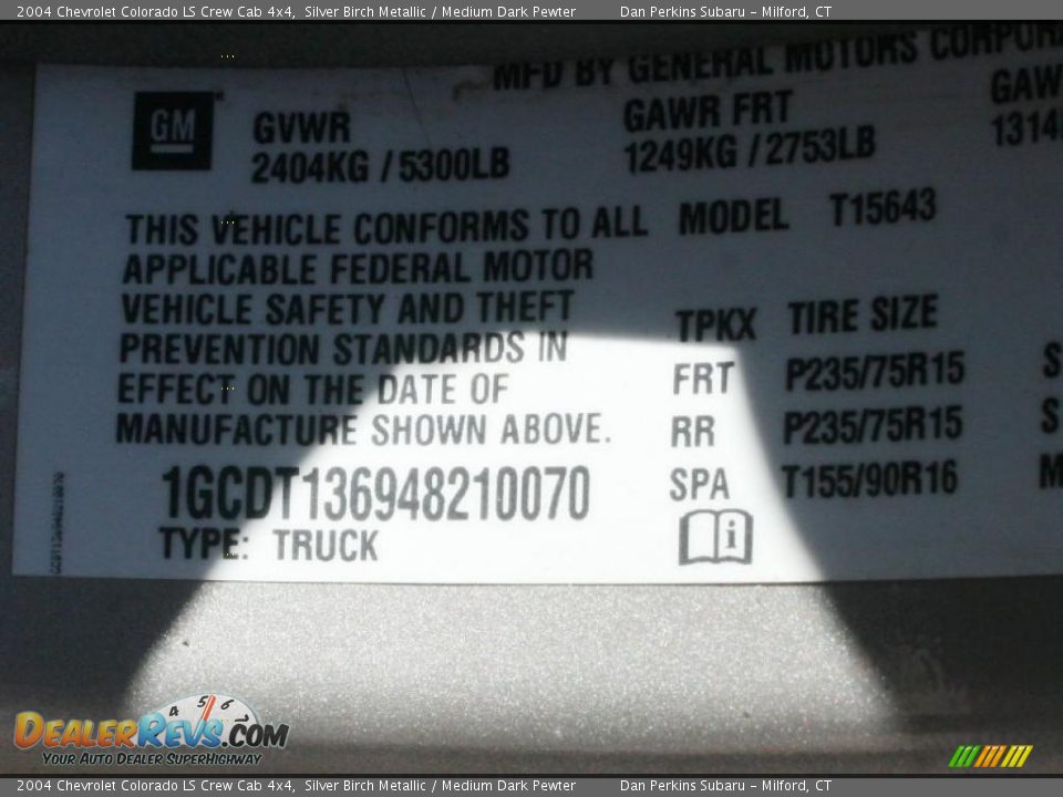 2004 Chevrolet Colorado LS Crew Cab 4x4 Silver Birch Metallic / Medium Dark Pewter Photo #24