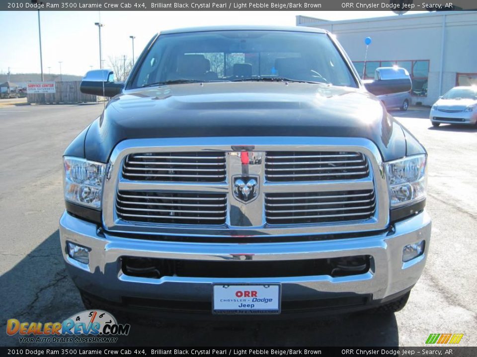 2010 Dodge Ram 3500 Laramie Crew Cab 4x4 Brilliant Black Crystal Pearl / Light Pebble Beige/Bark Brown Photo #5
