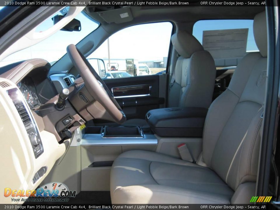 2010 Dodge Ram 3500 Laramie Crew Cab 4x4 Brilliant Black Crystal Pearl / Light Pebble Beige/Bark Brown Photo #9