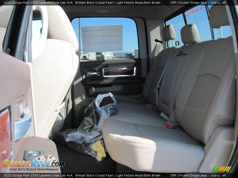 2010 Dodge Ram 3500 Laramie Crew Cab 4x4 Brilliant Black Crystal Pearl / Light Pebble Beige/Bark Brown Photo #10