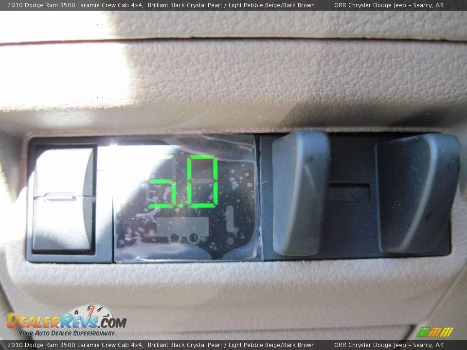2010 Dodge Ram 3500 Laramie Crew Cab 4x4 Brilliant Black Crystal Pearl / Light Pebble Beige/Bark Brown Photo #12