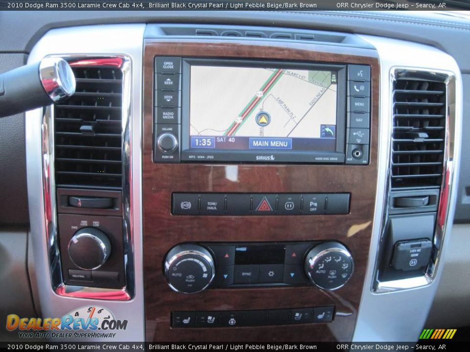 2010 Dodge Ram 3500 Laramie Crew Cab 4x4 Brilliant Black Crystal Pearl / Light Pebble Beige/Bark Brown Photo #13