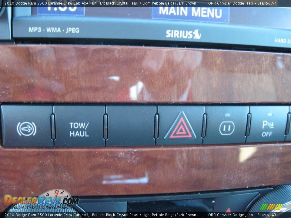 2010 Dodge Ram 3500 Laramie Crew Cab 4x4 Brilliant Black Crystal Pearl / Light Pebble Beige/Bark Brown Photo #15