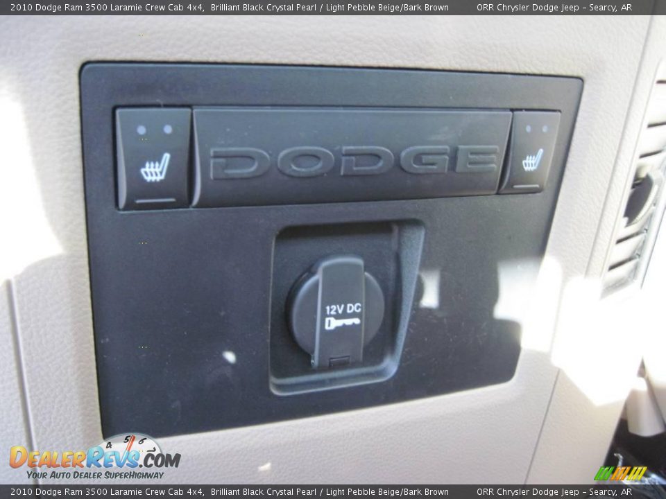 2010 Dodge Ram 3500 Laramie Crew Cab 4x4 Brilliant Black Crystal Pearl / Light Pebble Beige/Bark Brown Photo #18
