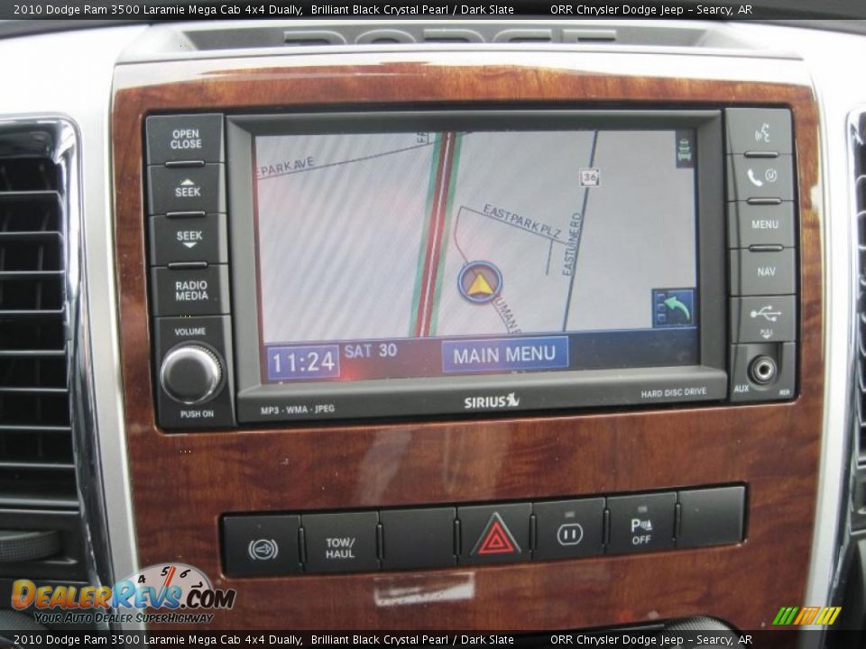 2010 Dodge Ram 3500 Laramie Mega Cab 4x4 Dually Brilliant Black Crystal Pearl / Dark Slate Photo #7