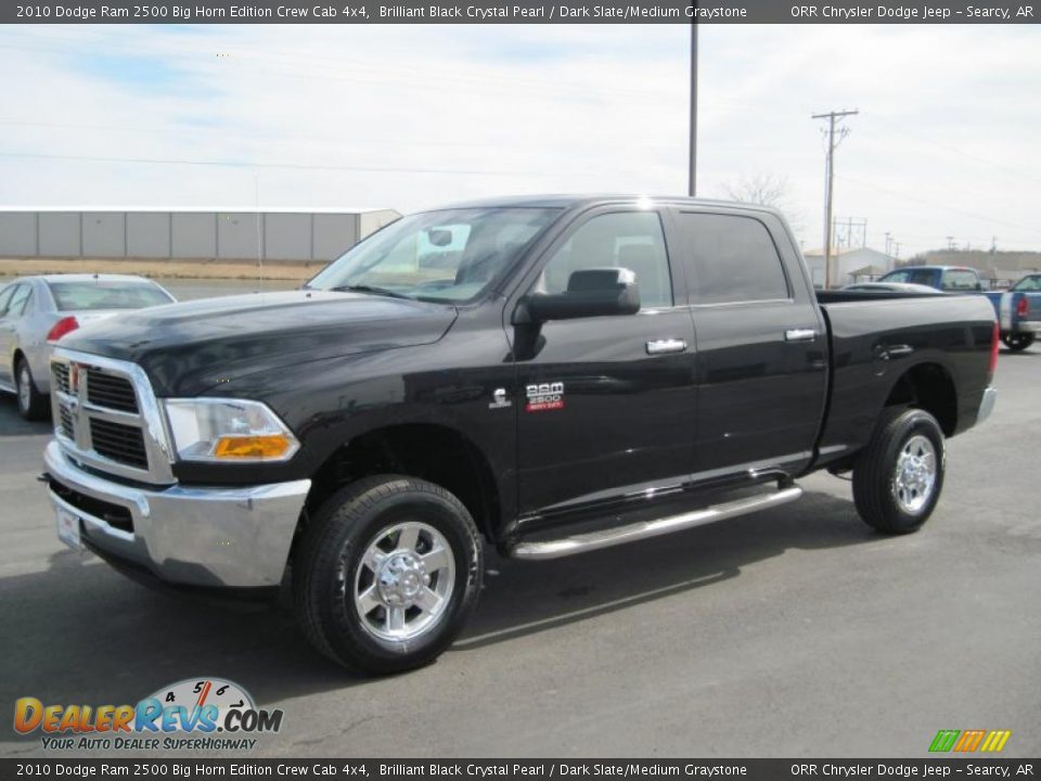 2010 Dodge Ram 2500 Big Horn Edition Crew Cab 4x4 Brilliant Black Crystal Pearl / Dark Slate/Medium Graystone Photo #2