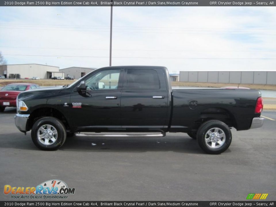 2010 Dodge Ram 2500 Big Horn Edition Crew Cab 4x4 Brilliant Black Crystal Pearl / Dark Slate/Medium Graystone Photo #3