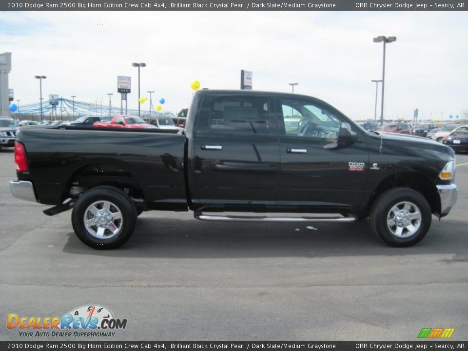 2010 Dodge Ram 2500 Big Horn Edition Crew Cab 4x4 Brilliant Black Crystal Pearl / Dark Slate/Medium Graystone Photo #4