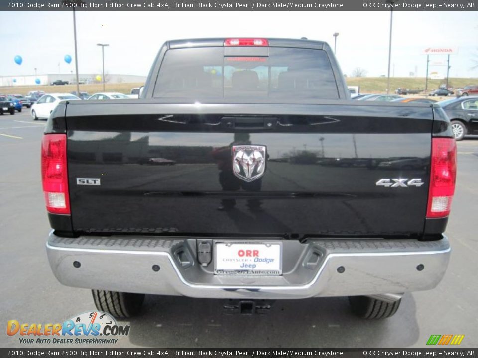 2010 Dodge Ram 2500 Big Horn Edition Crew Cab 4x4 Brilliant Black Crystal Pearl / Dark Slate/Medium Graystone Photo #6