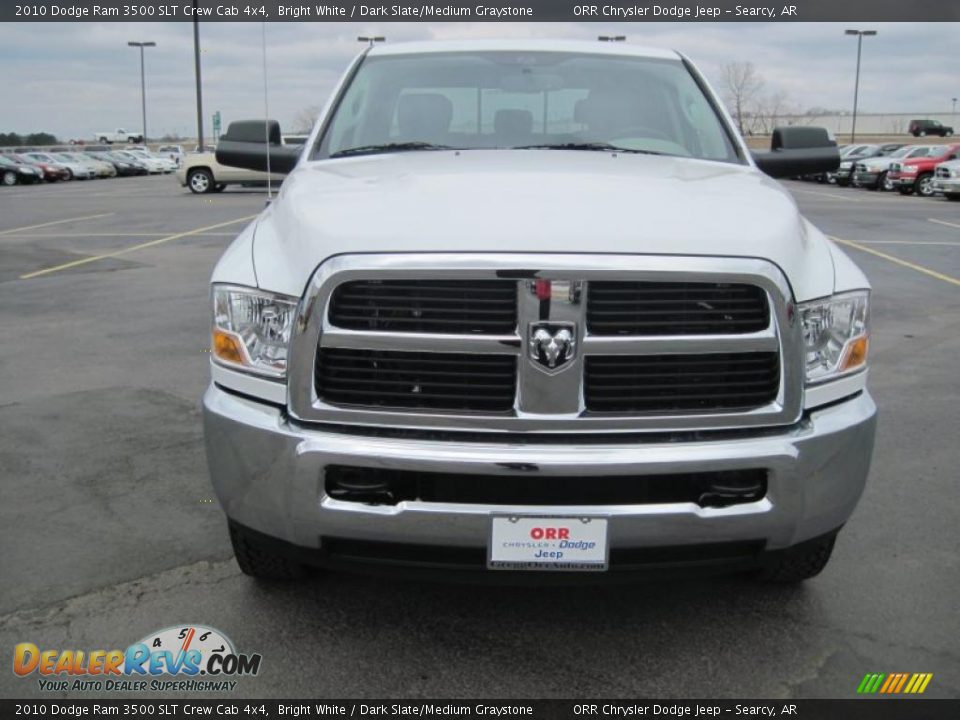 2010 Dodge Ram 3500 SLT Crew Cab 4x4 Bright White / Dark Slate/Medium Graystone Photo #2