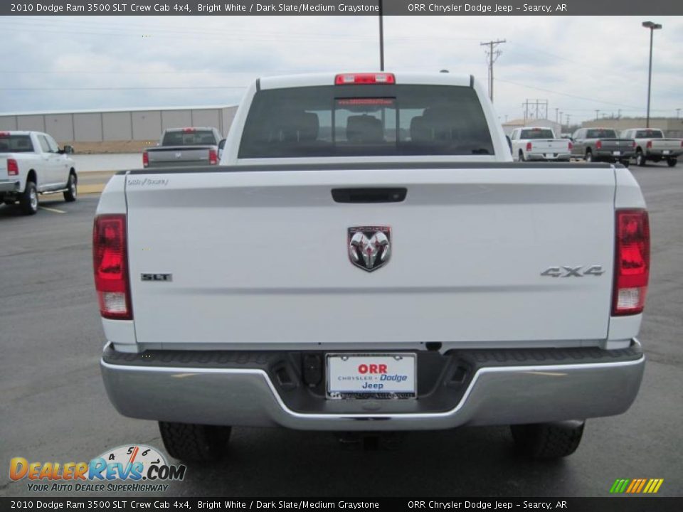 2010 Dodge Ram 3500 SLT Crew Cab 4x4 Bright White / Dark Slate/Medium Graystone Photo #7