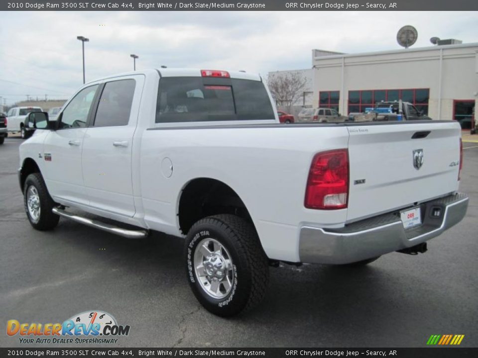 2010 Dodge Ram 3500 SLT Crew Cab 4x4 Bright White / Dark Slate/Medium Graystone Photo #8