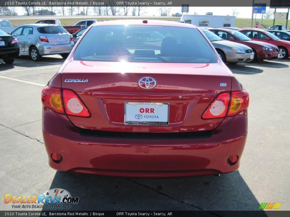 2010 Toyota Corolla LE Barcelona Red Metallic / Bisque Photo #6
