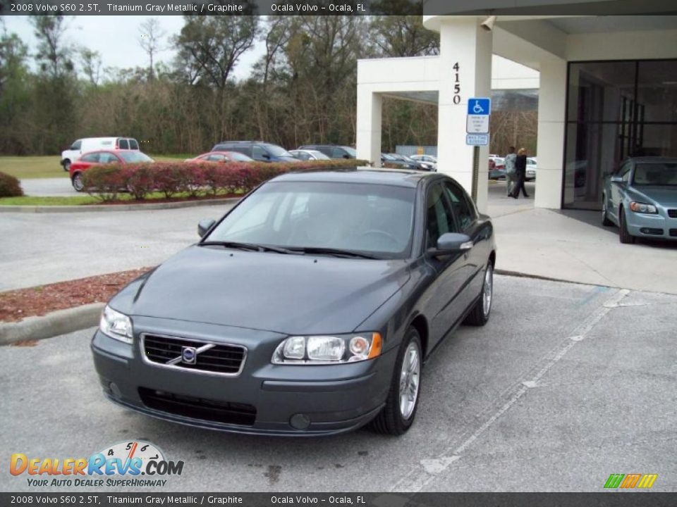 2008 Volvo S60 2.5T Titanium Gray Metallic / Graphite Photo #3