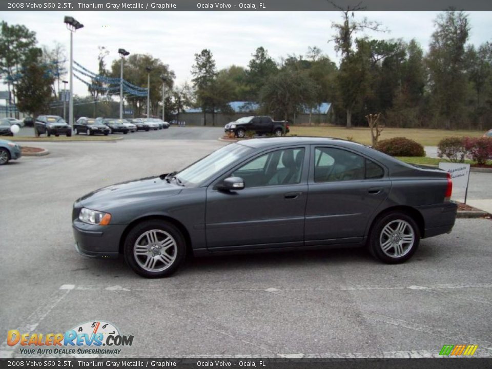 2008 Volvo S60 2.5T Titanium Gray Metallic / Graphite Photo #5
