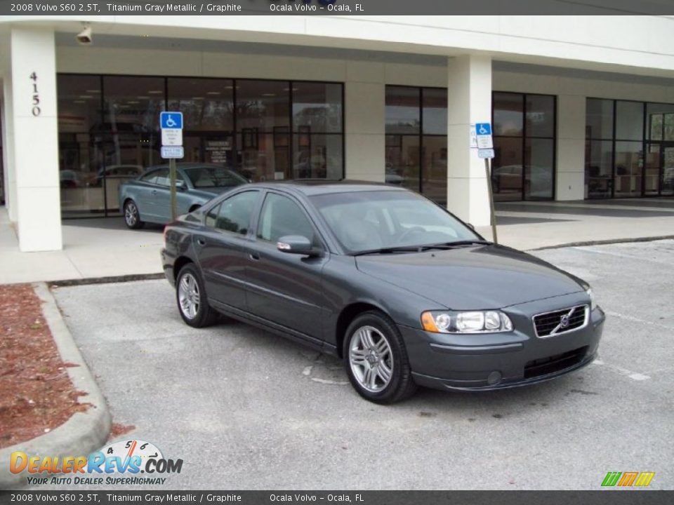 2008 Volvo S60 2.5T Titanium Gray Metallic / Graphite Photo #13