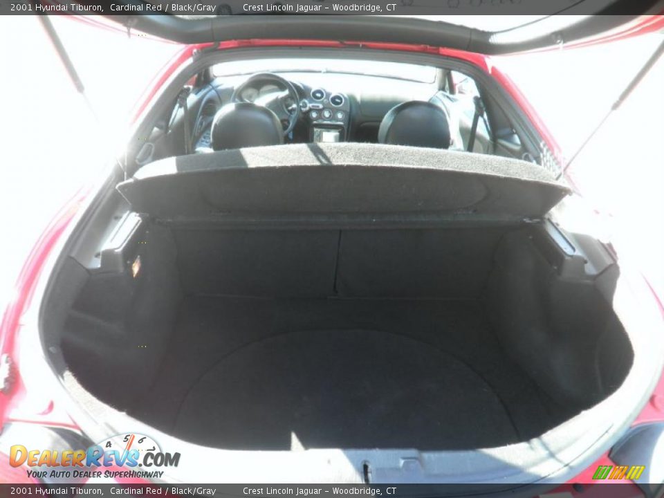 2001 Hyundai Tiburon Cardinal Red / Black/Gray Photo #7