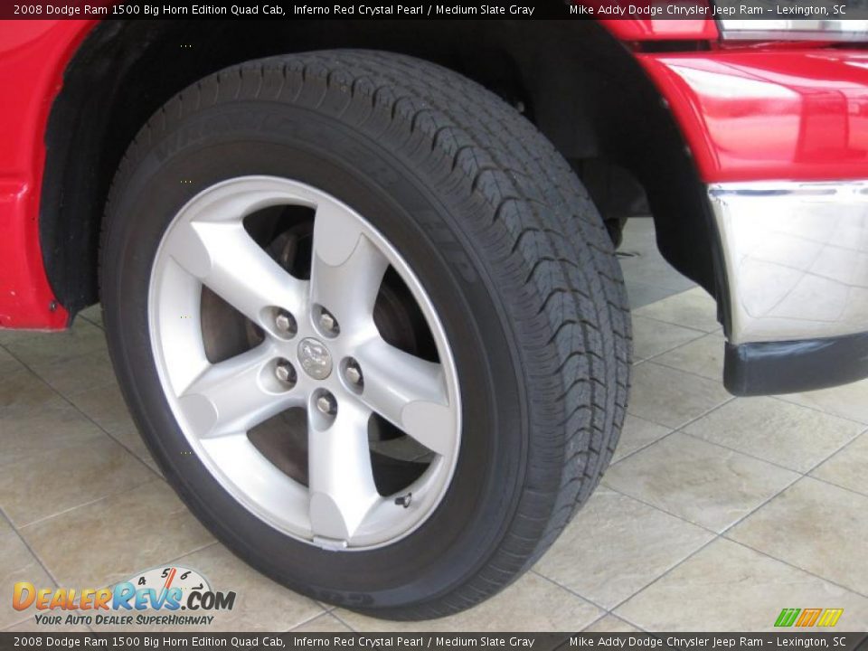 2008 Dodge Ram 1500 Big Horn Edition Quad Cab Inferno Red Crystal Pearl / Medium Slate Gray Photo #8