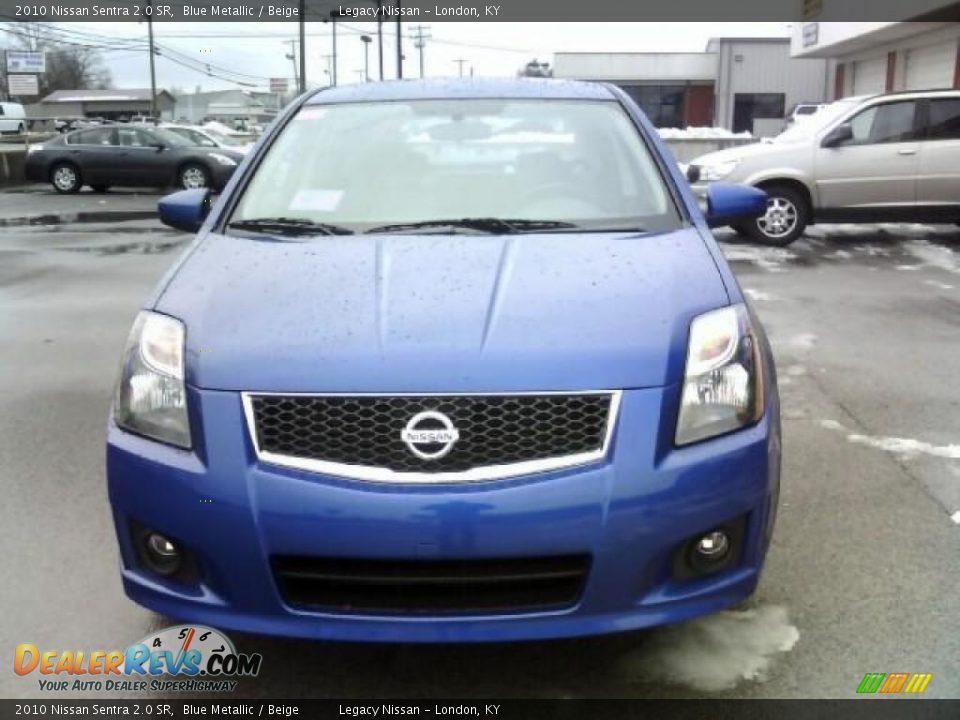 2010 Nissan Sentra 2.0 SR Blue Metallic / Beige Photo #2