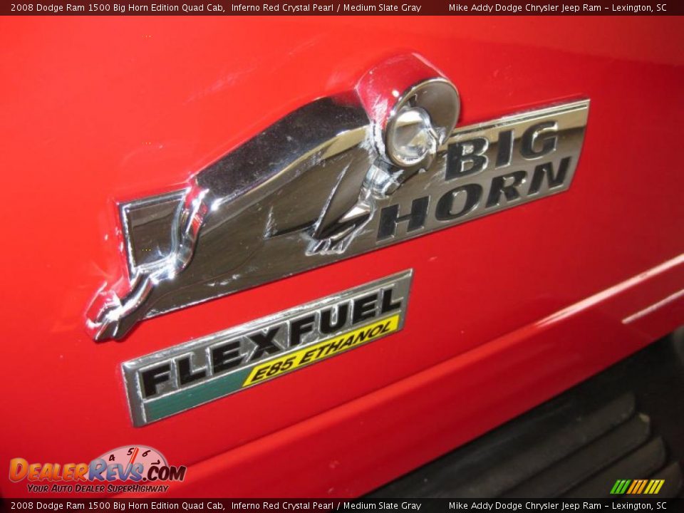 2008 Dodge Ram 1500 Big Horn Edition Quad Cab Inferno Red Crystal Pearl / Medium Slate Gray Photo #11