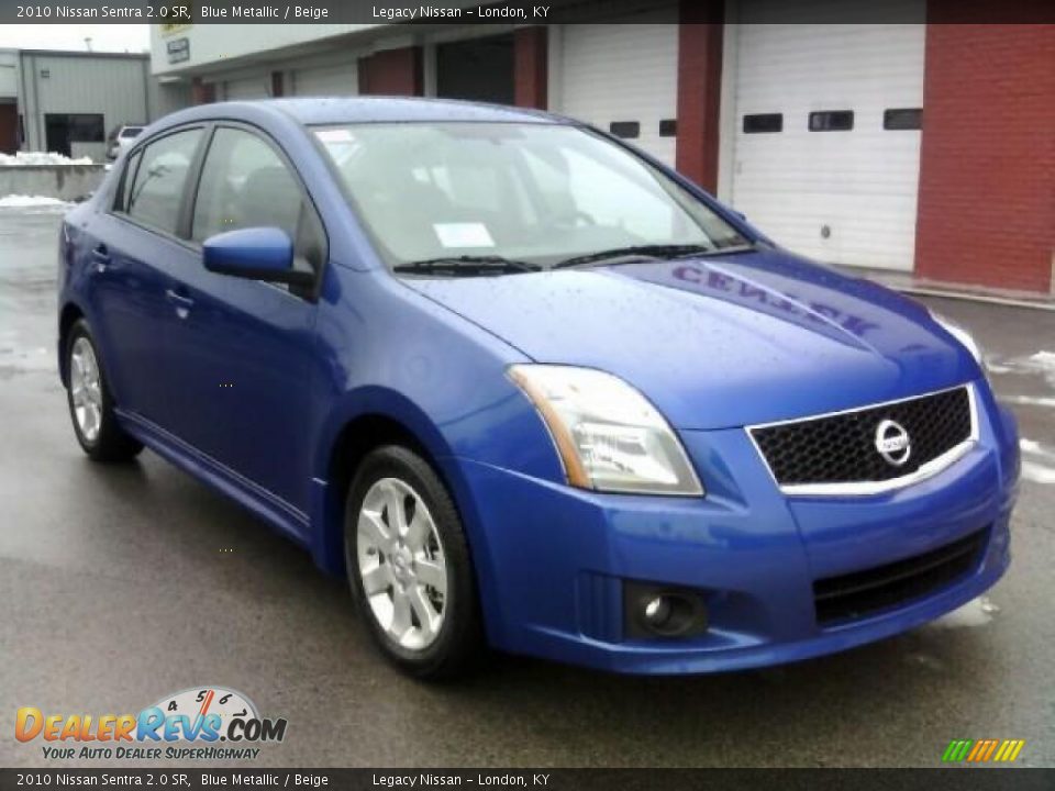 2010 Nissan Sentra 2.0 SR Blue Metallic / Beige Photo #3