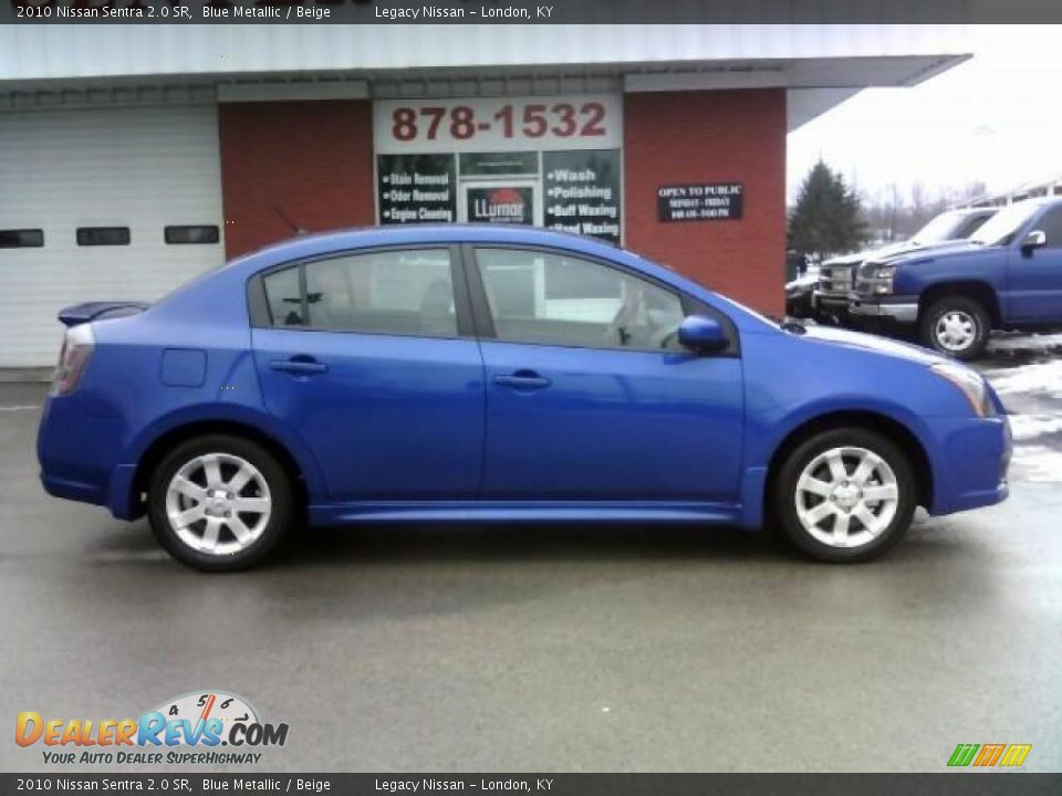 2010 Nissan Sentra 2.0 SR Blue Metallic / Beige Photo #4