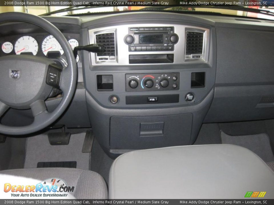 2008 Dodge Ram 1500 Big Horn Edition Quad Cab Inferno Red Crystal Pearl / Medium Slate Gray Photo #13