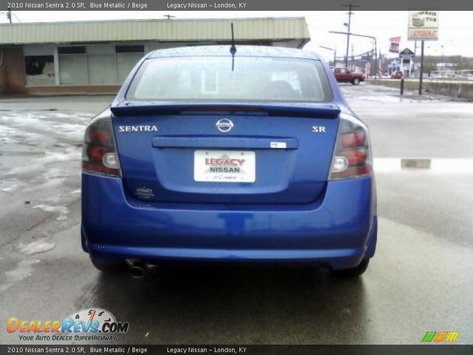 2010 Nissan Sentra 2.0 SR Blue Metallic / Beige Photo #6