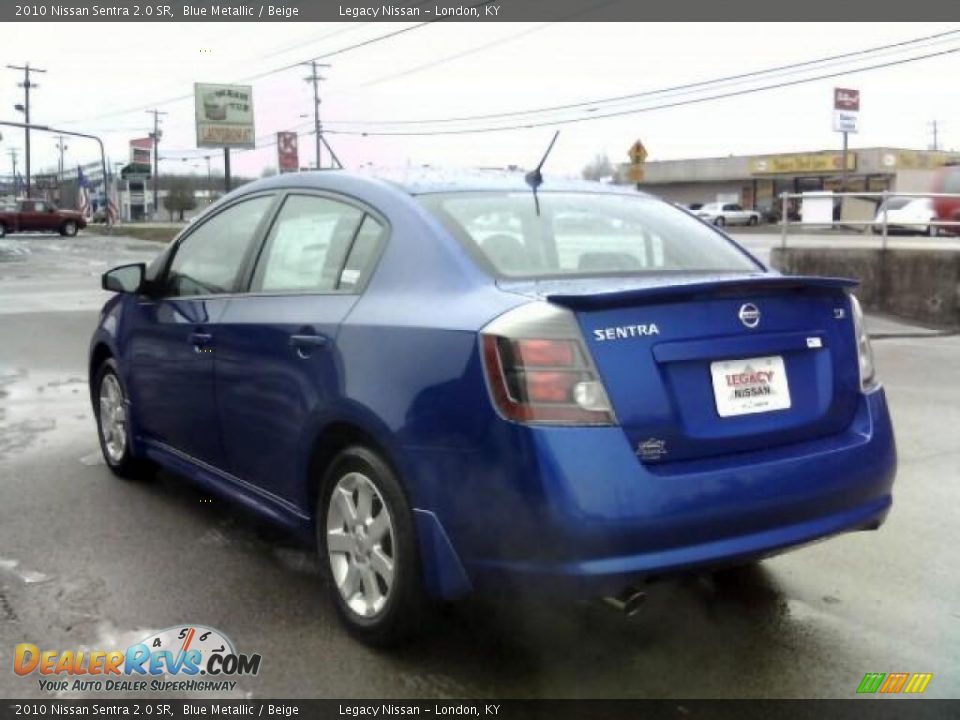 2010 Nissan Sentra 2.0 SR Blue Metallic / Beige Photo #7