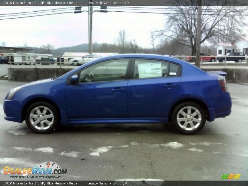 2010 Nissan Sentra 2.0 SR Blue Metallic / Beige Photo #8