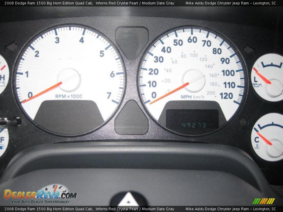 2008 Dodge Ram 1500 Big Horn Edition Quad Cab Inferno Red Crystal Pearl / Medium Slate Gray Photo #18