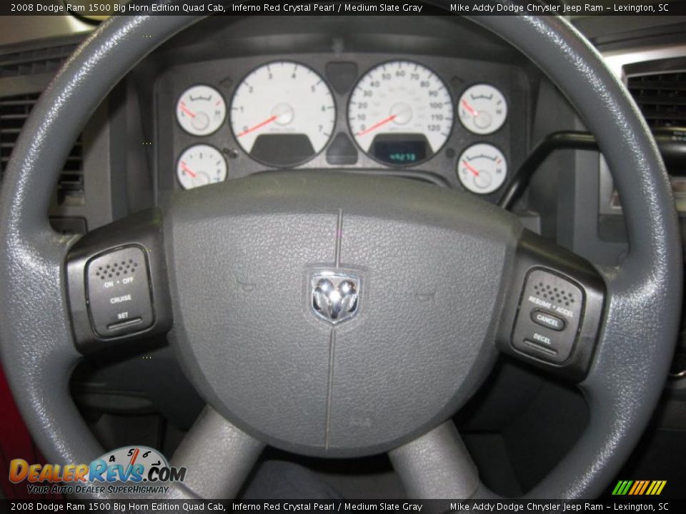 2008 Dodge Ram 1500 Big Horn Edition Quad Cab Inferno Red Crystal Pearl / Medium Slate Gray Photo #19
