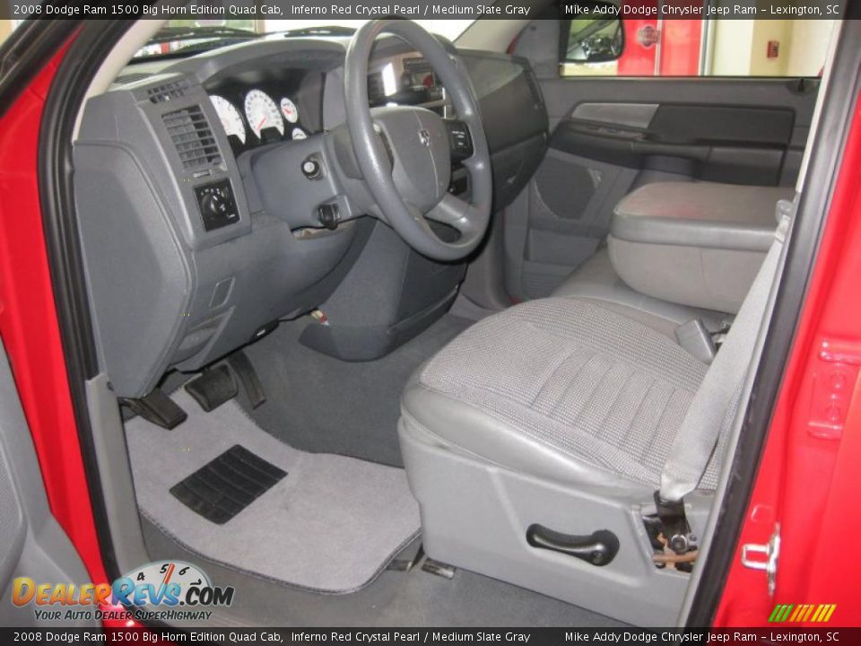 2008 Dodge Ram 1500 Big Horn Edition Quad Cab Inferno Red Crystal Pearl / Medium Slate Gray Photo #22