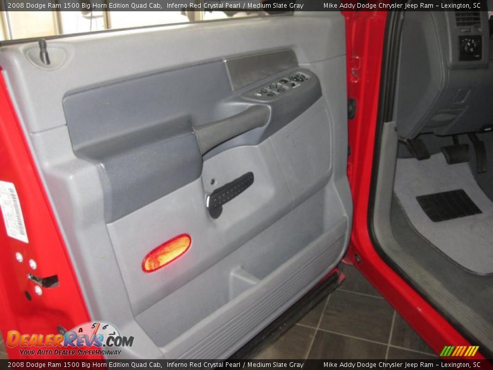 2008 Dodge Ram 1500 Big Horn Edition Quad Cab Inferno Red Crystal Pearl / Medium Slate Gray Photo #23