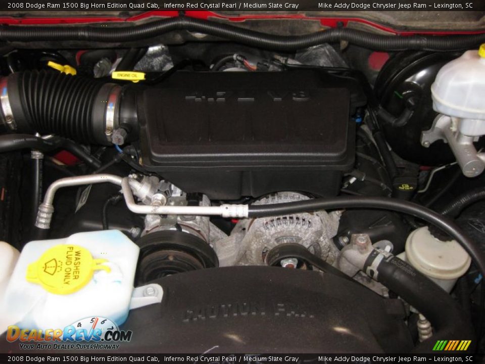 2008 Dodge Ram 1500 Big Horn Edition Quad Cab Inferno Red Crystal Pearl / Medium Slate Gray Photo #27