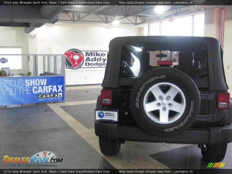2010 Jeep Wrangler Sport 4x4 Black / Dark Slate Gray/Medium Slate Gray Photo #4