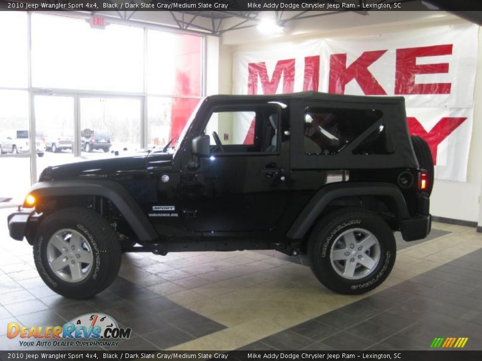 2010 Jeep Wrangler Sport 4x4 Black / Dark Slate Gray/Medium Slate Gray Photo #5