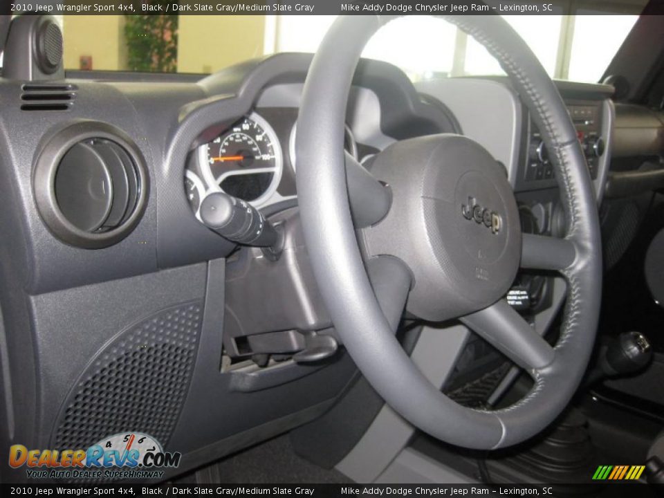 2010 Jeep Wrangler Sport 4x4 Black / Dark Slate Gray/Medium Slate Gray Photo #13