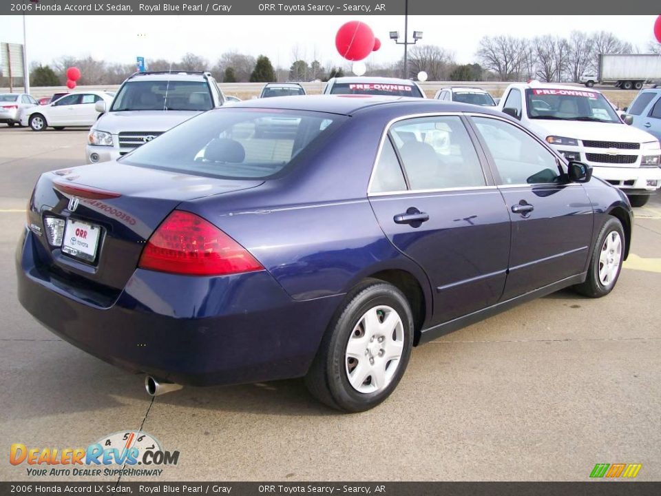 2006 Honda Accord LX Sedan Royal Blue Pearl / Gray Photo #3
