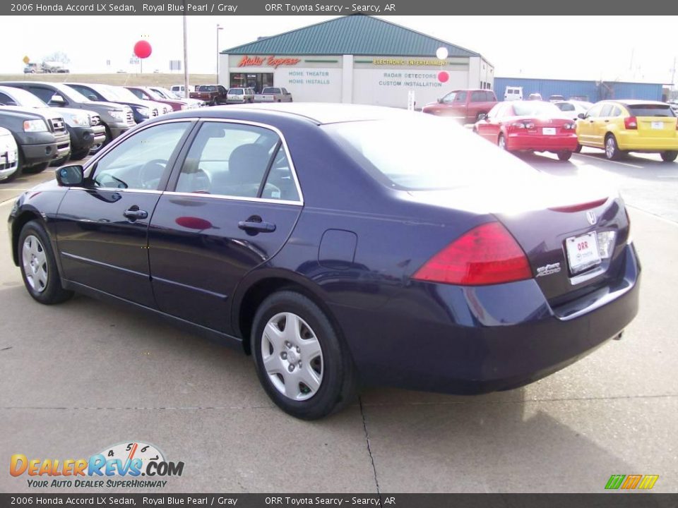 2006 Honda Accord LX Sedan Royal Blue Pearl / Gray Photo #4