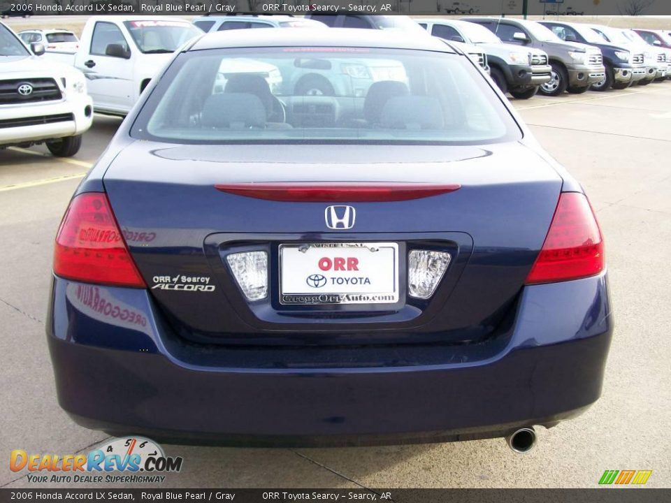 2006 Honda Accord LX Sedan Royal Blue Pearl / Gray Photo #6